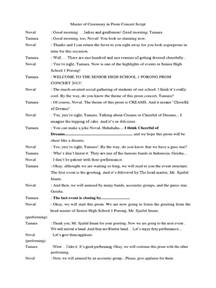 emcee script|emcee script sample.